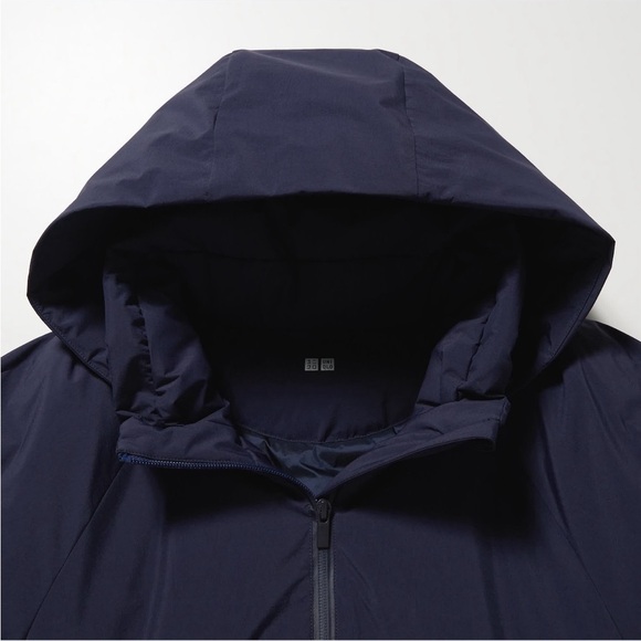 Uniqlo ultra warm hybrid down long coat navy small - Picture 2 of 10